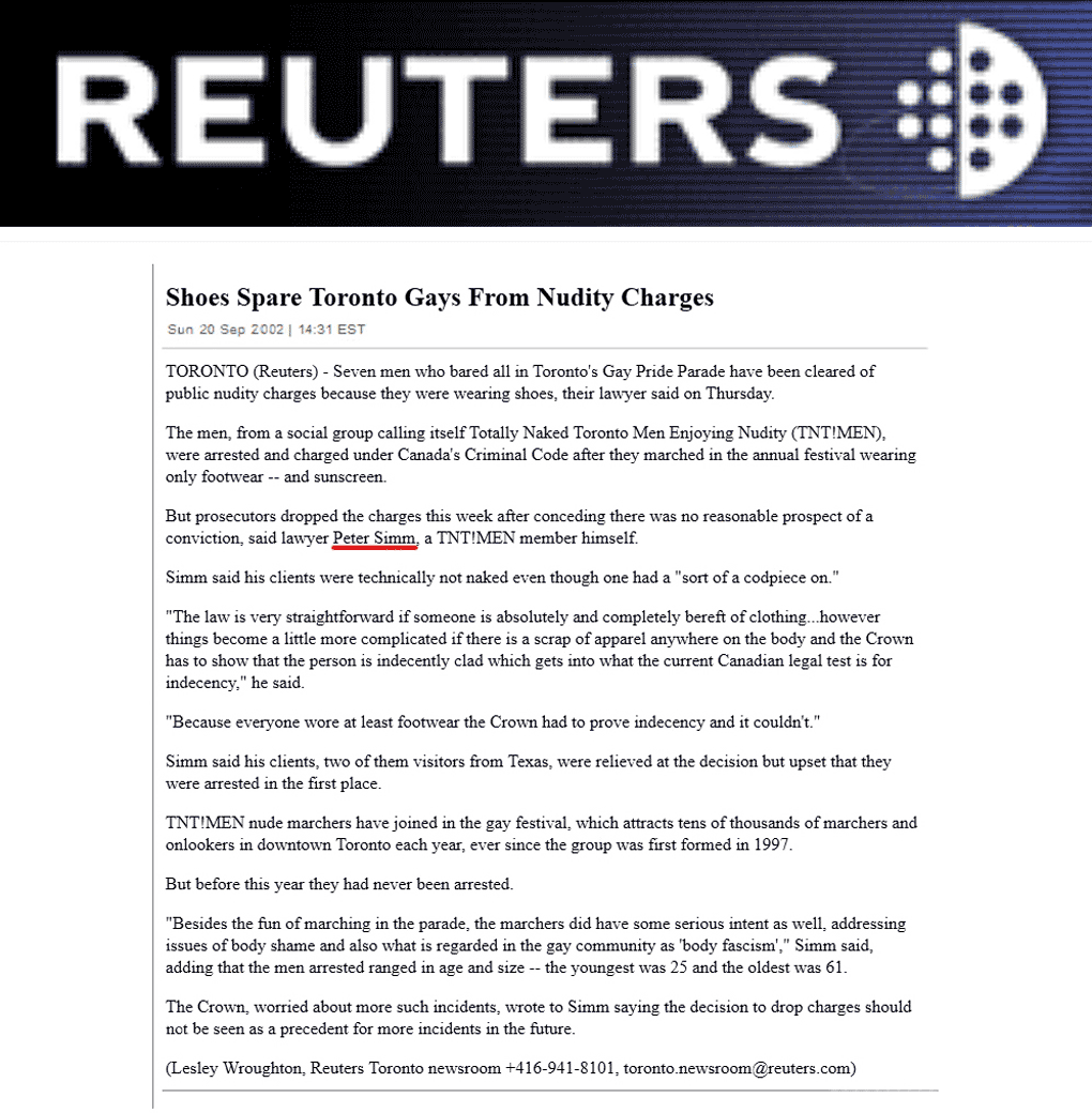 Reuters 2002-09-20 - Simm convinces Crown to drop charges